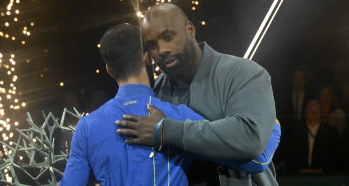 Atp Rolex Paris Masters Teddy Riner Qui A Remis Le Troph E